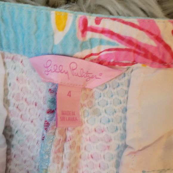 Lilly Pulitzer Bright Floral Cotton Shorts Size 4 - Picture 5 of 7